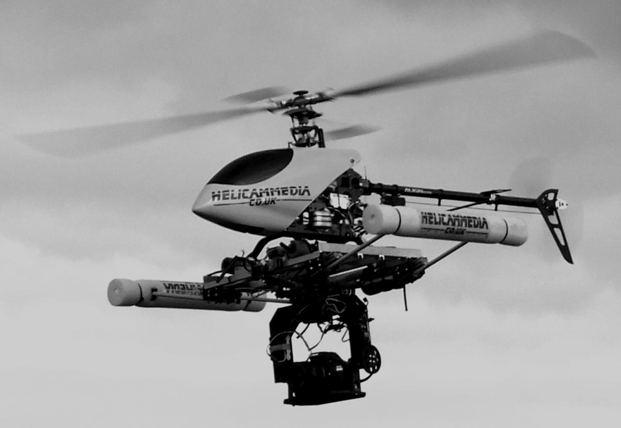drones and helicopters for aerial filming and photography