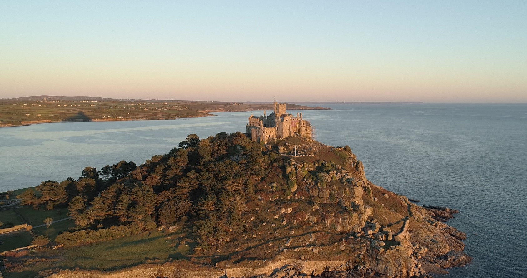 aerial photograph st michaels mount cornwall